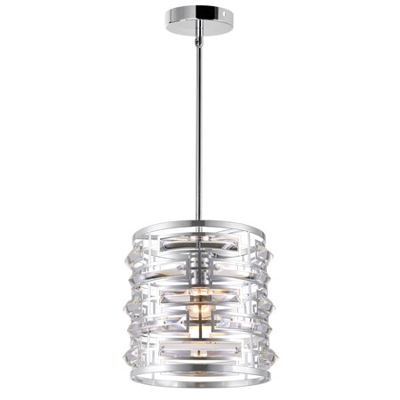 Cwi Lighting Petia 1 Light Drum Shade Mini Chandelier With Chrome Finish 9975P10-1-601